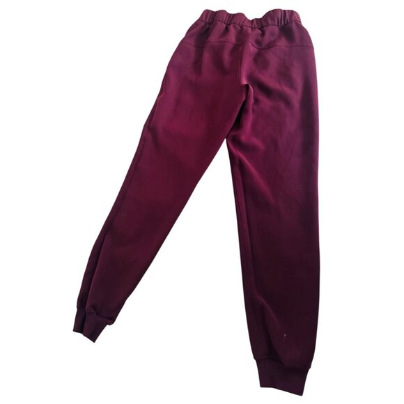 Lululemon Womens Burgundy Joggers Size 2 With Drawstring Waist & Ribbed Cuffs - Picture 8 of 9